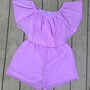 In My Feelings Lavender Shorts Romper (M)